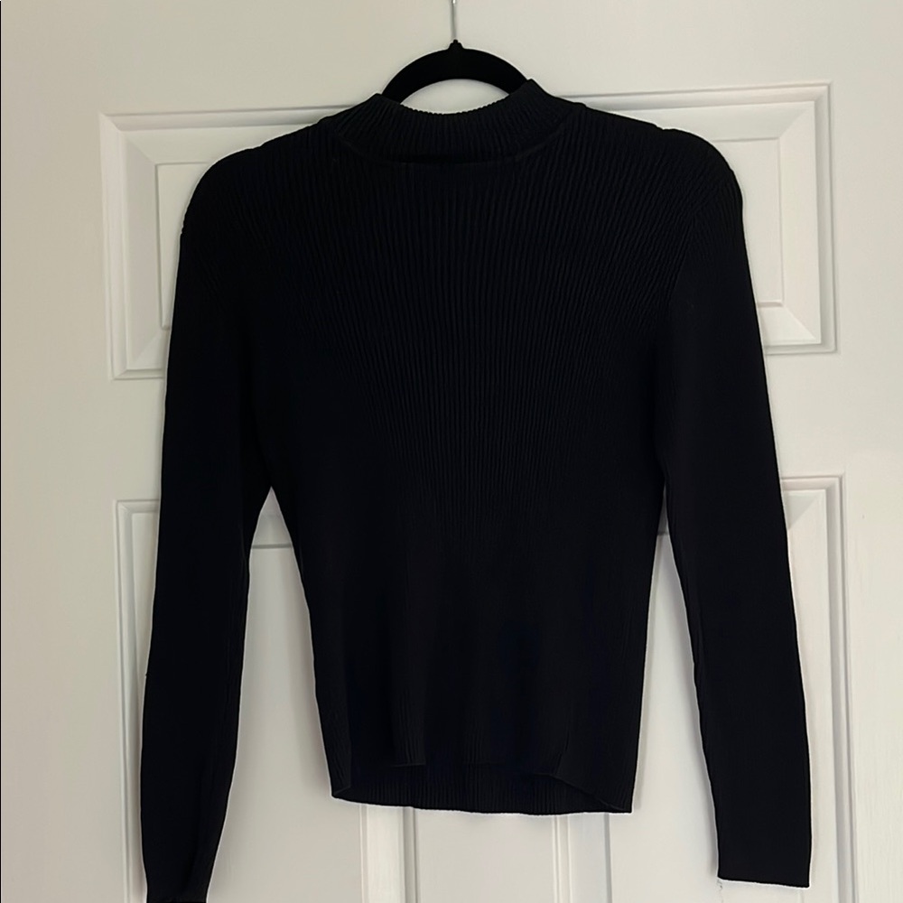 Rafaella Black Mock Turtleneck Sweater